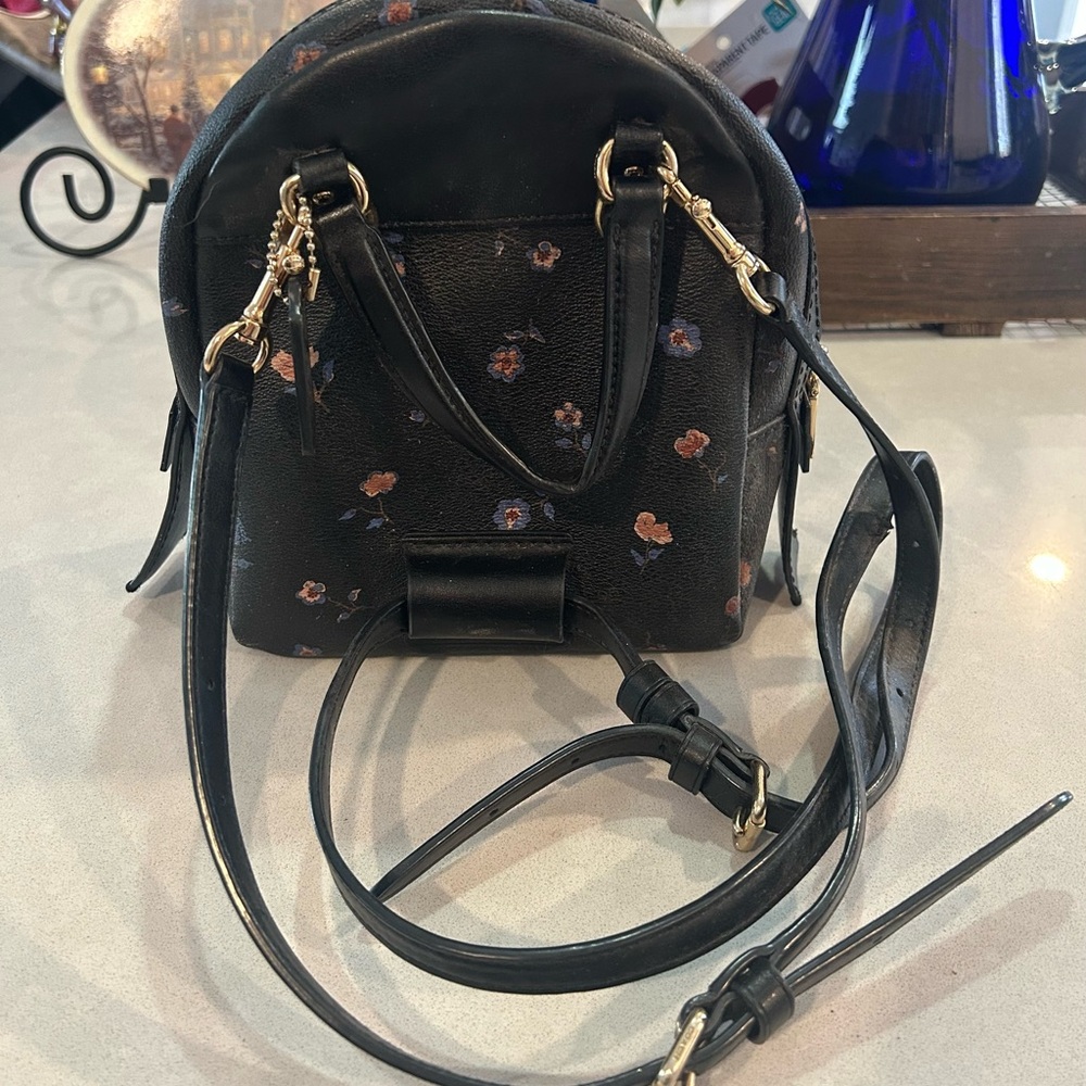Coach Black Floral Women's Backpack - Picture 2 of 7